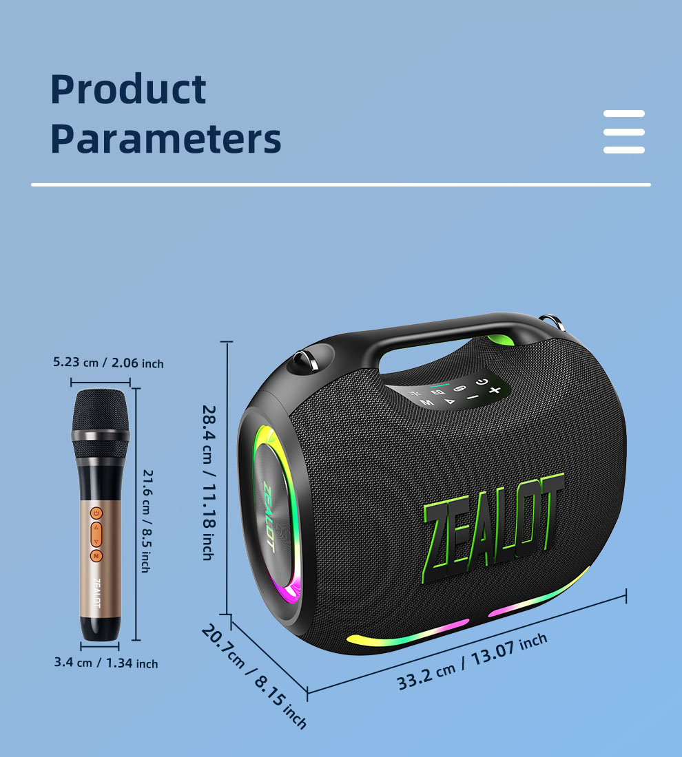 ZEALOT ZE01-M Bluetooth Portable Speaker