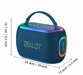 Zealot S182 Portable Bluetooth Speaker Blue